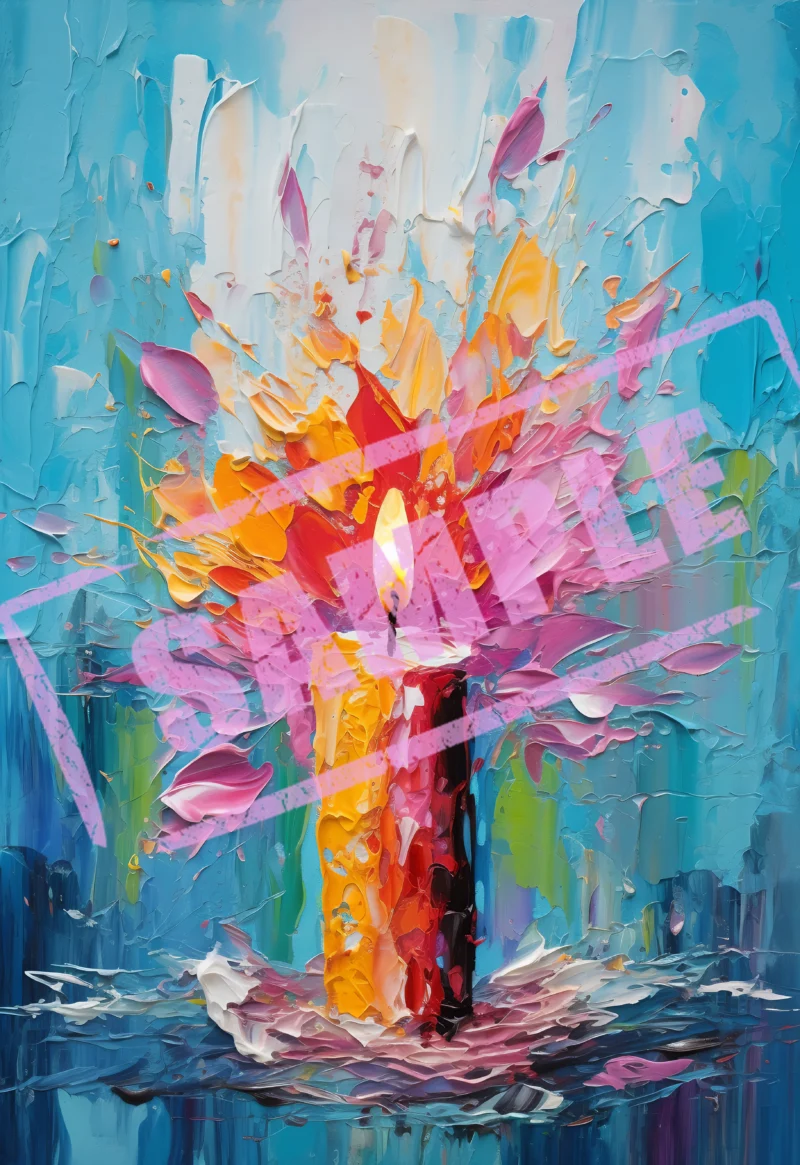 coloured candle